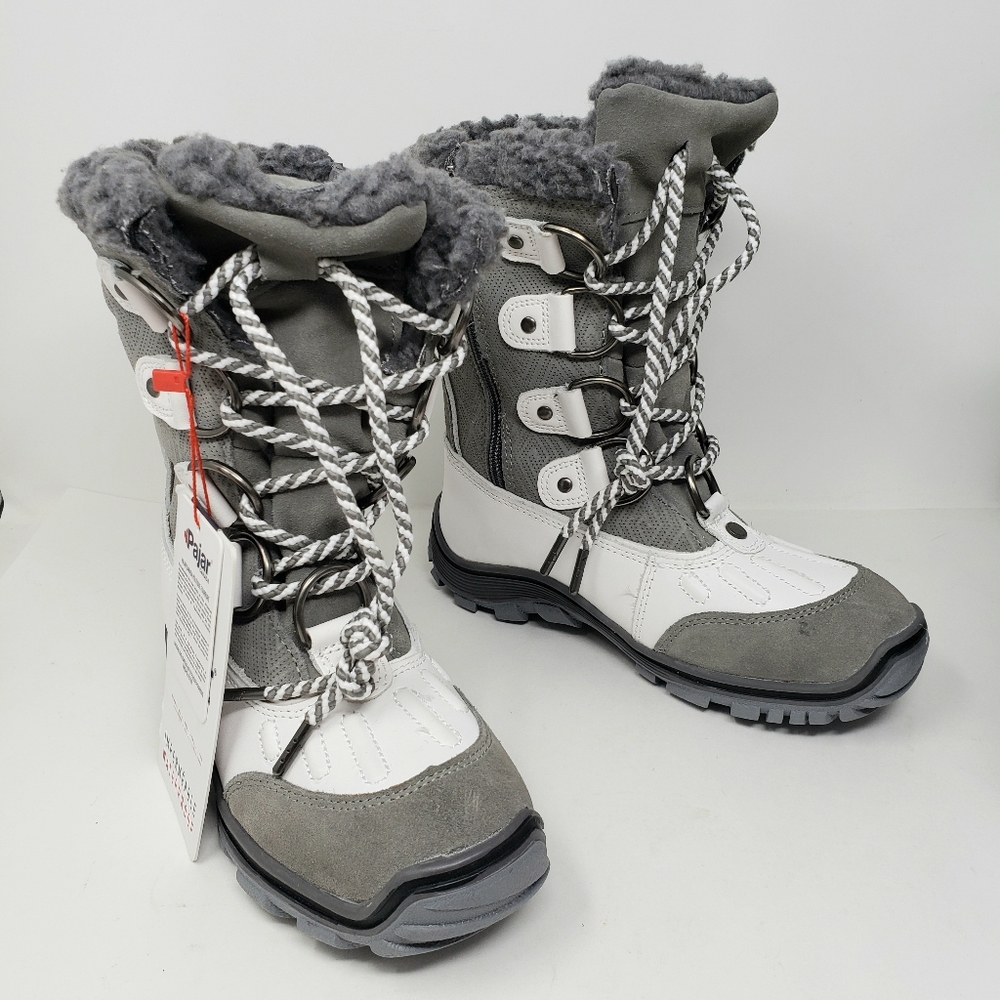 Pajar Adelina White Gray Womens Boots Waterproof